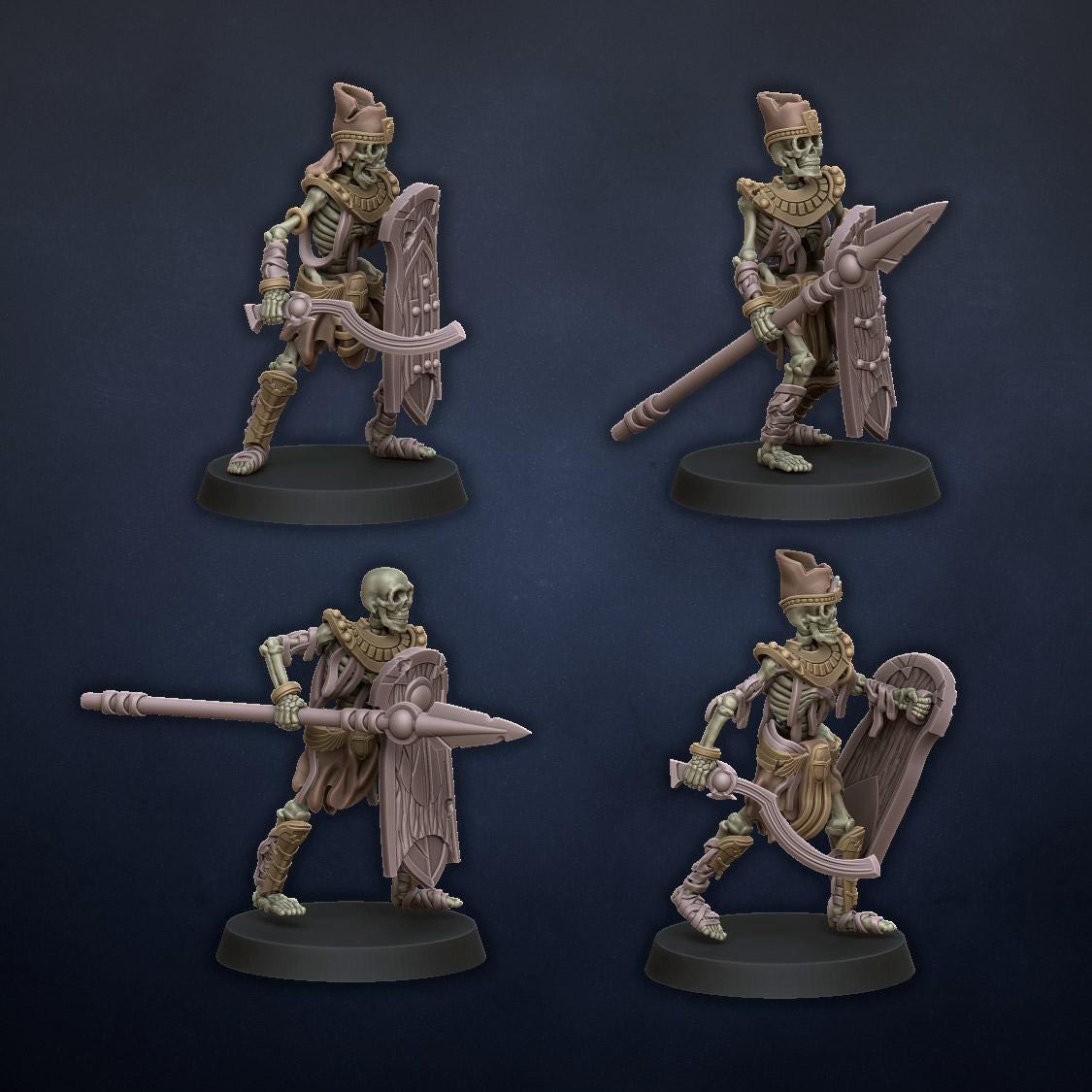 Ancient Skeleton with Spears