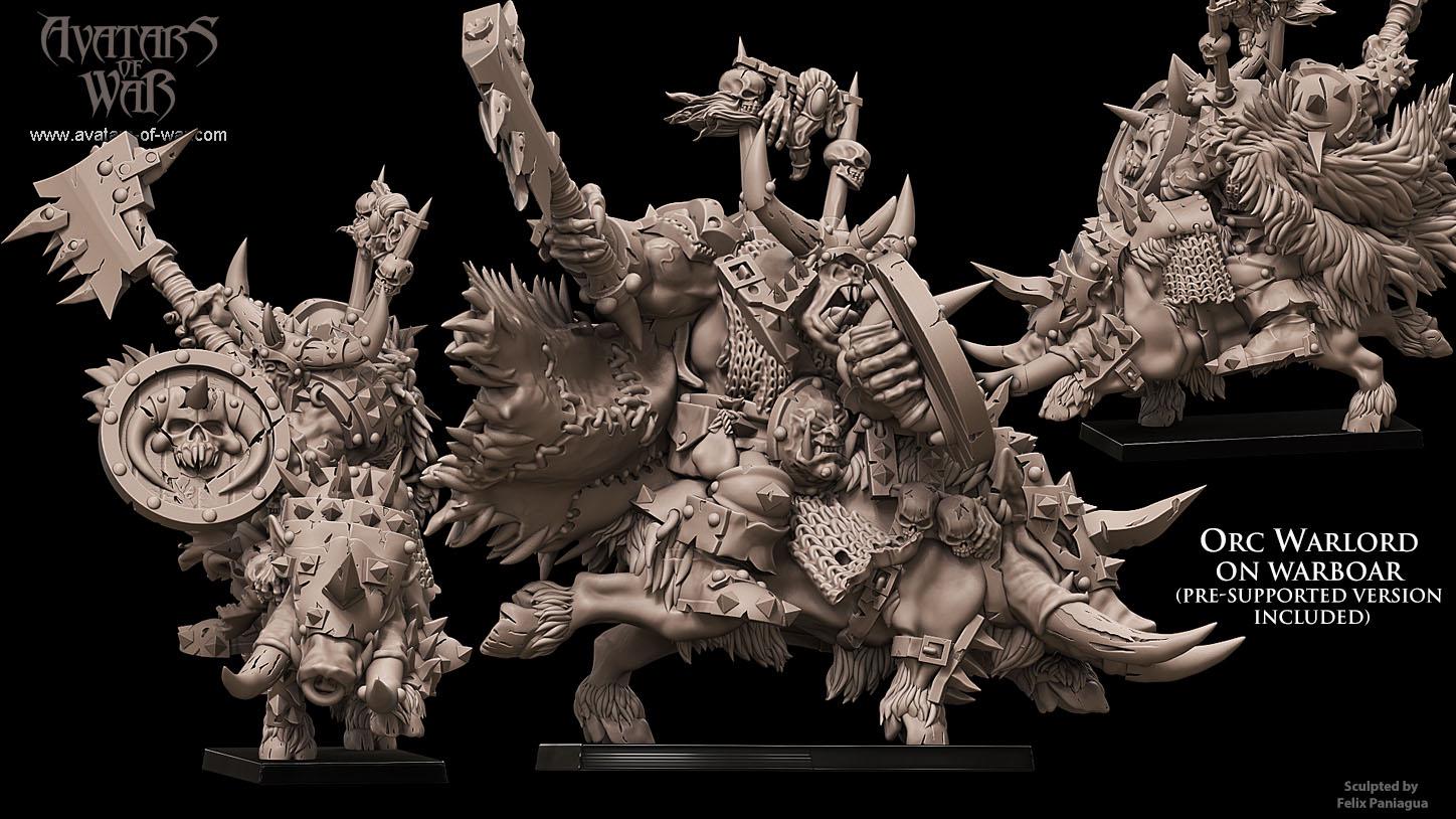 Black Orc Warboss on War Boar