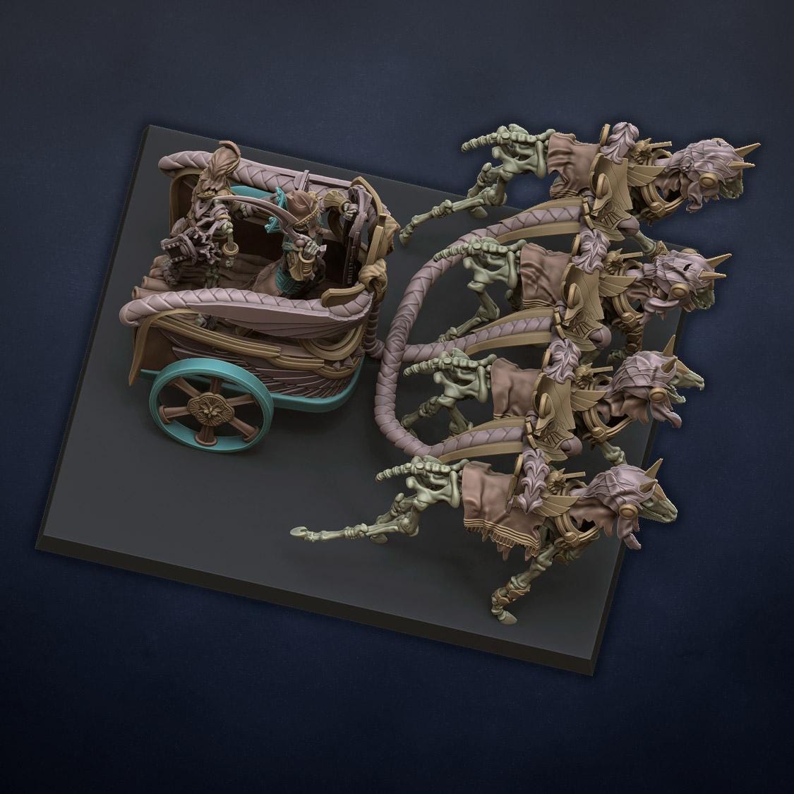 Pharaoh Chariot Figurine Includes Free Bases