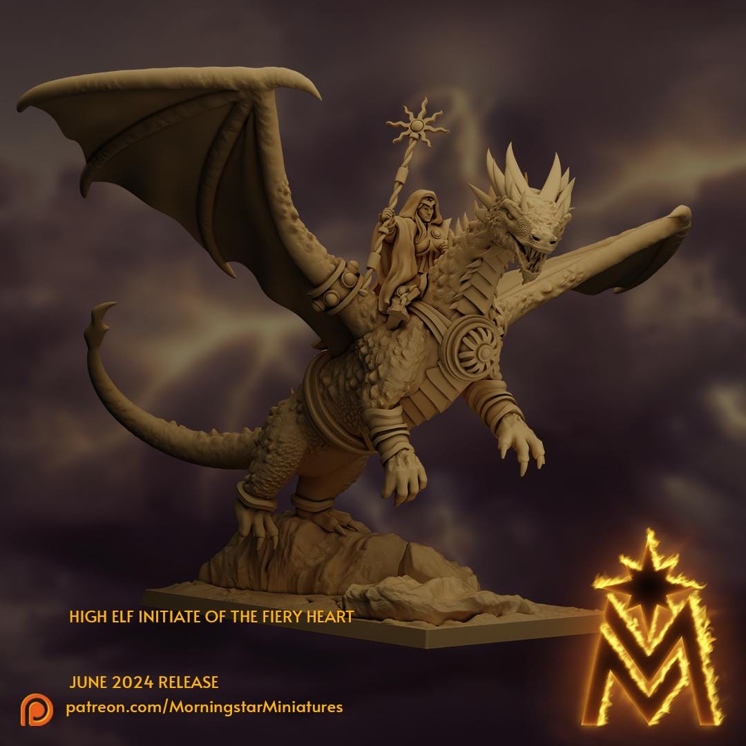 Morningstar Miniatures High Elf Initiate of the Fiery Heart