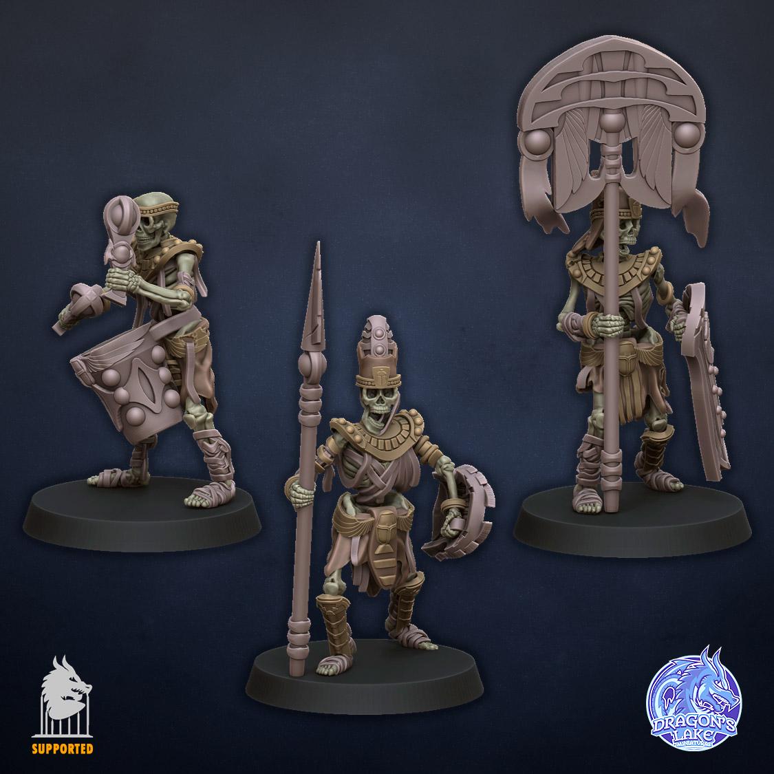 Ancient Skeleton with Spears