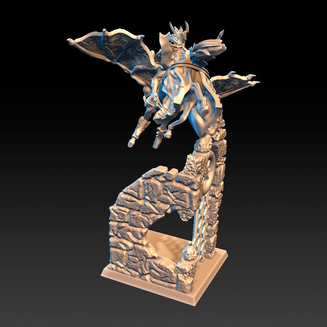 Dread Elves Sorceress on Pegasus