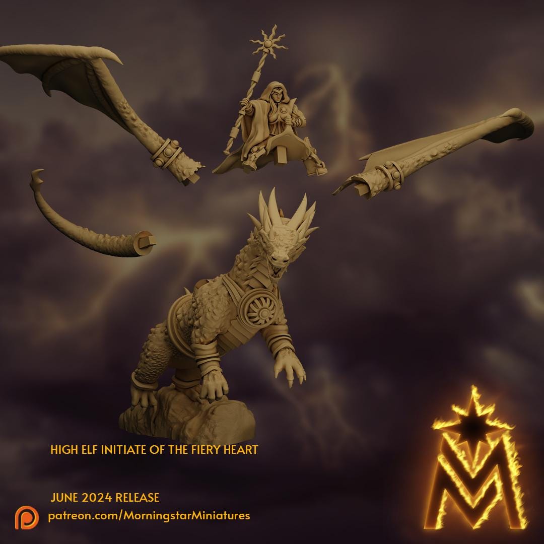 Morningstar Miniatures High Elf Initiate of the Fiery Heart