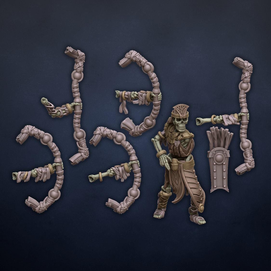 Ancient Skeleton with Bows