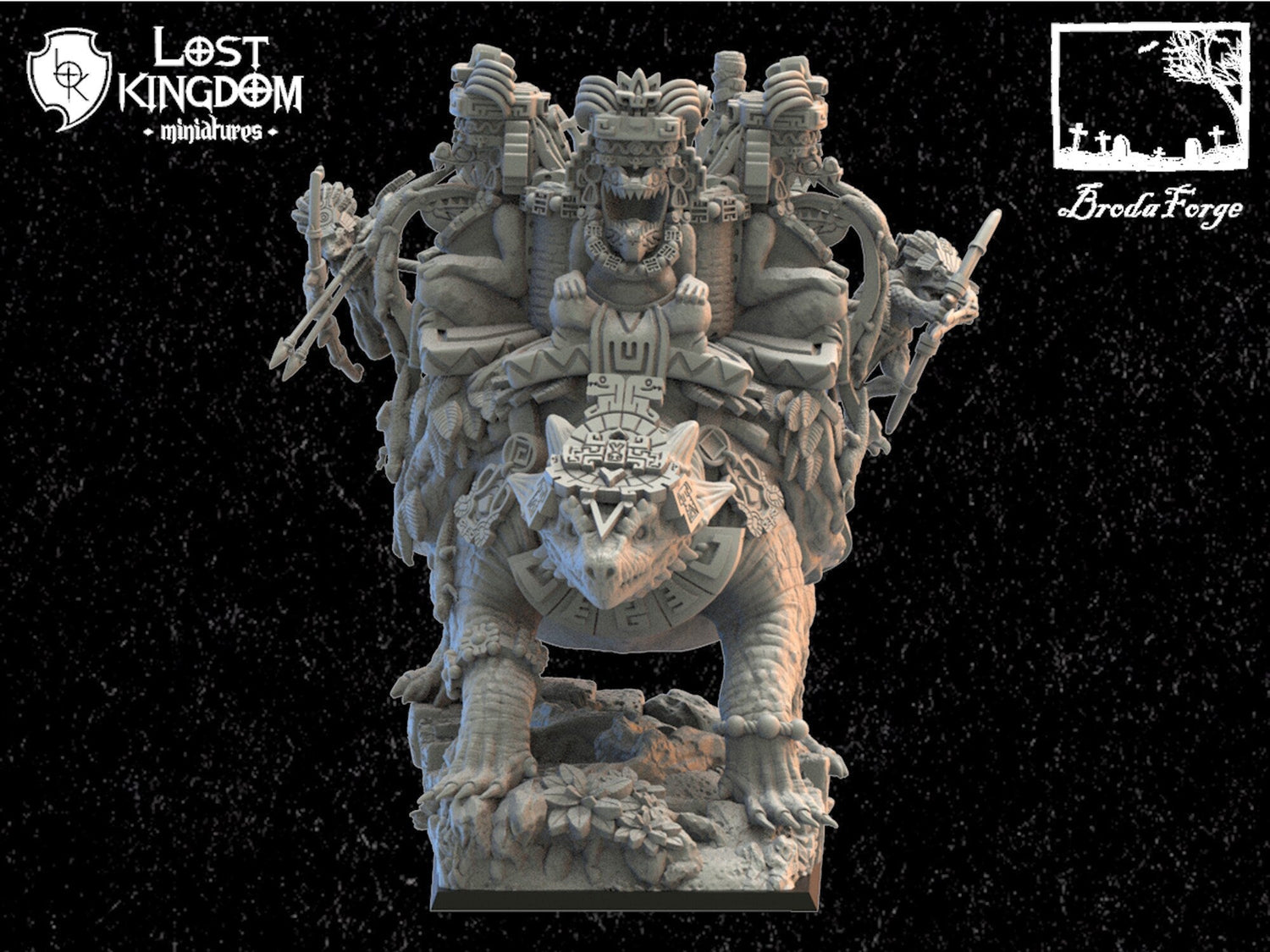 Ayokalotl with Tekuetl Swarm Lost Kingdom Miniatures