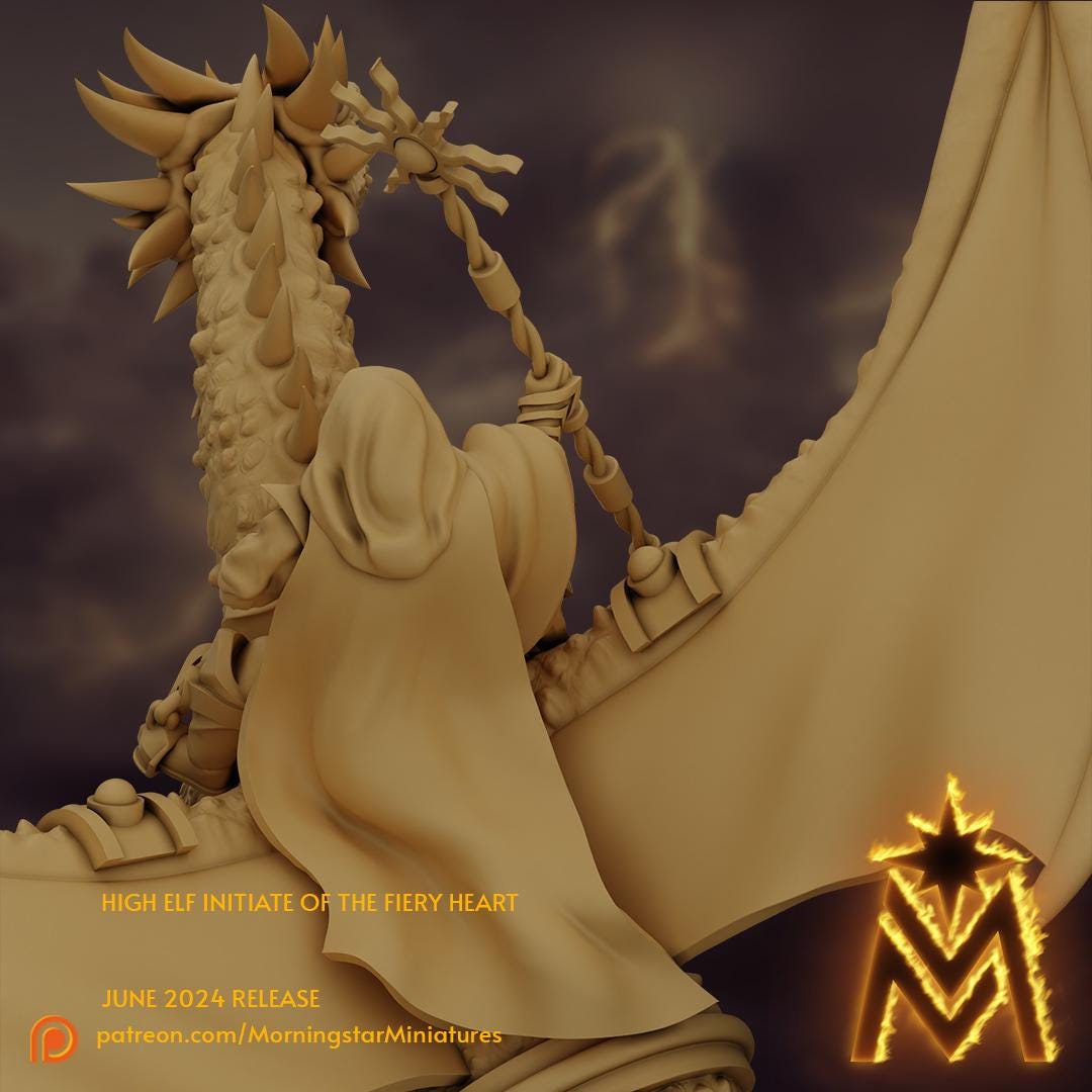 Morningstar Miniatures High Elf Initiate of the Fiery Heart