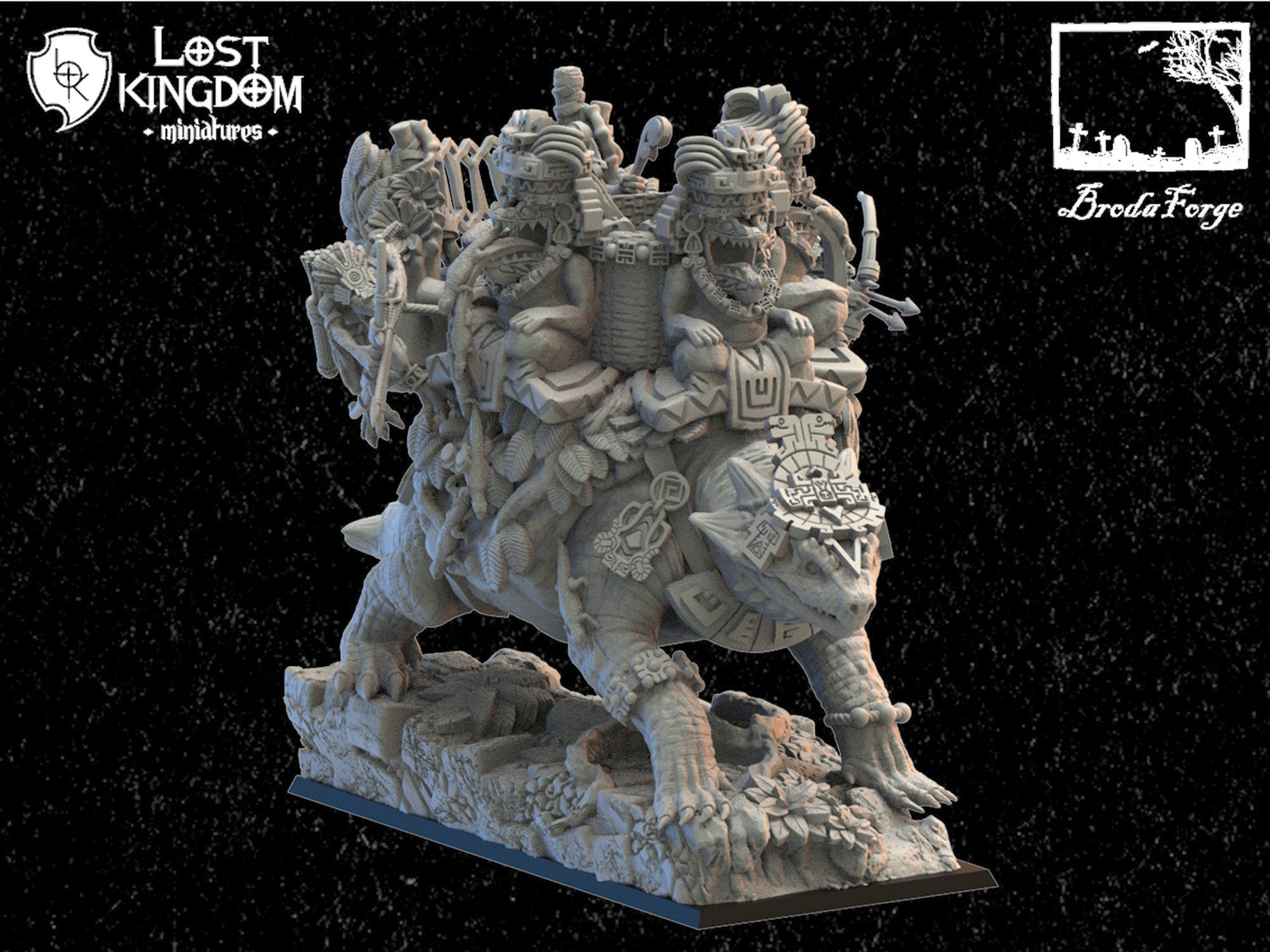 Ayokalotl with Tekuetl Swarm Lost Kingdom Miniatures