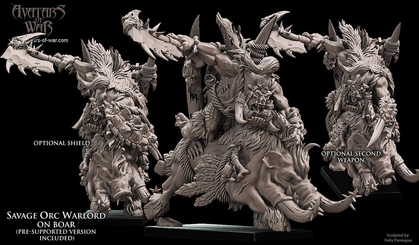 Savage Orc Warlord on Boar