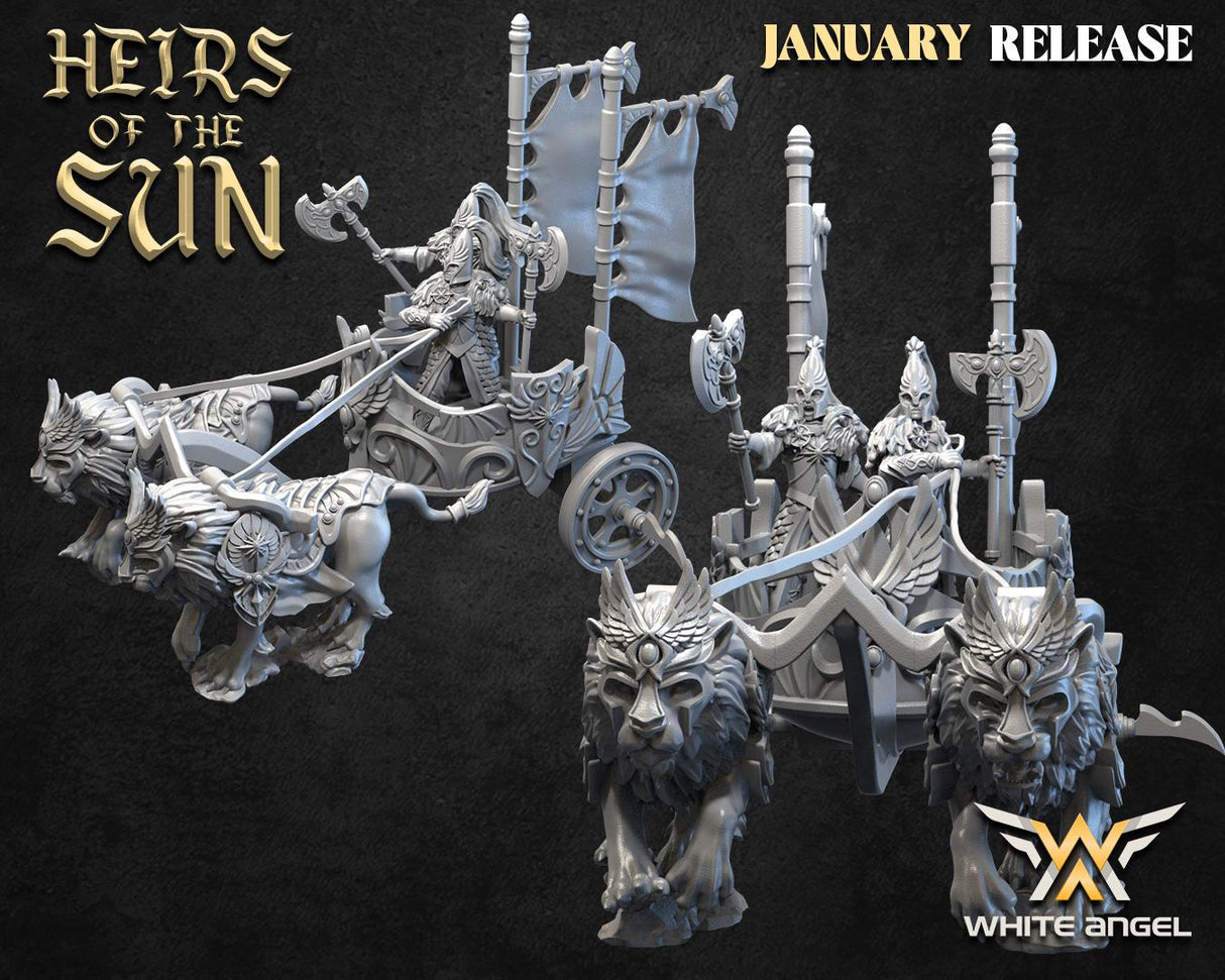 Miniature Chariot of Lions