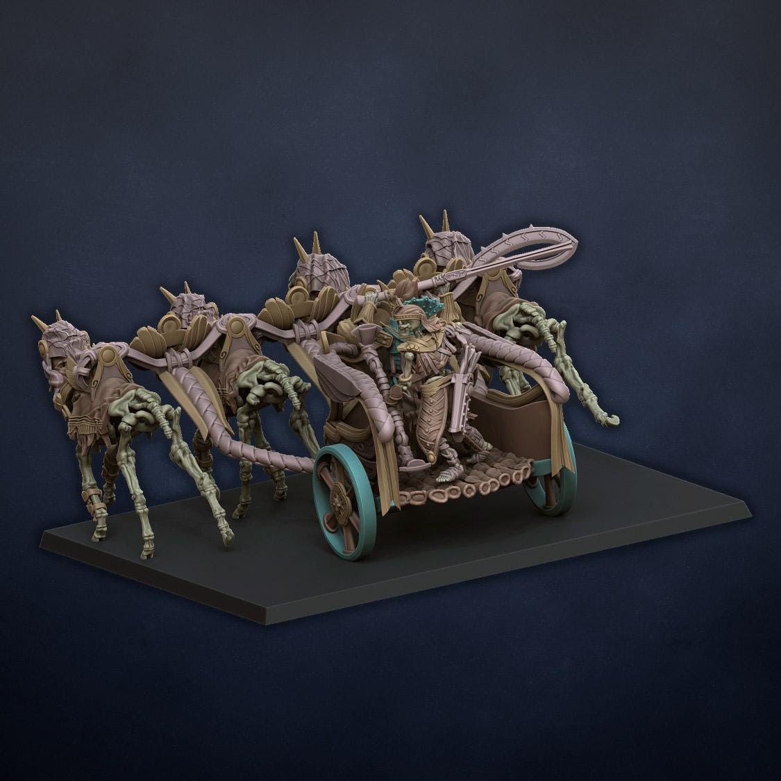 Pharaoh Chariot Figurine Includes Free Bases