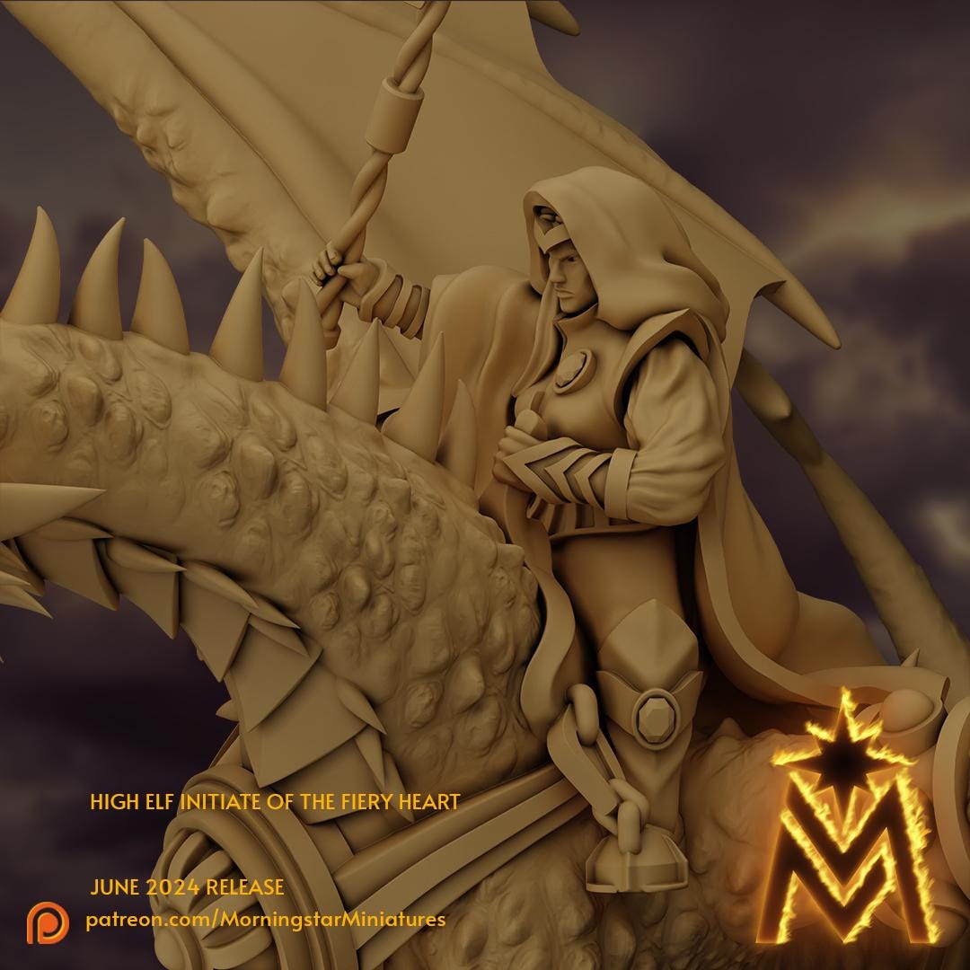 Morningstar Miniatures High Elf Initiate of the Fiery Heart