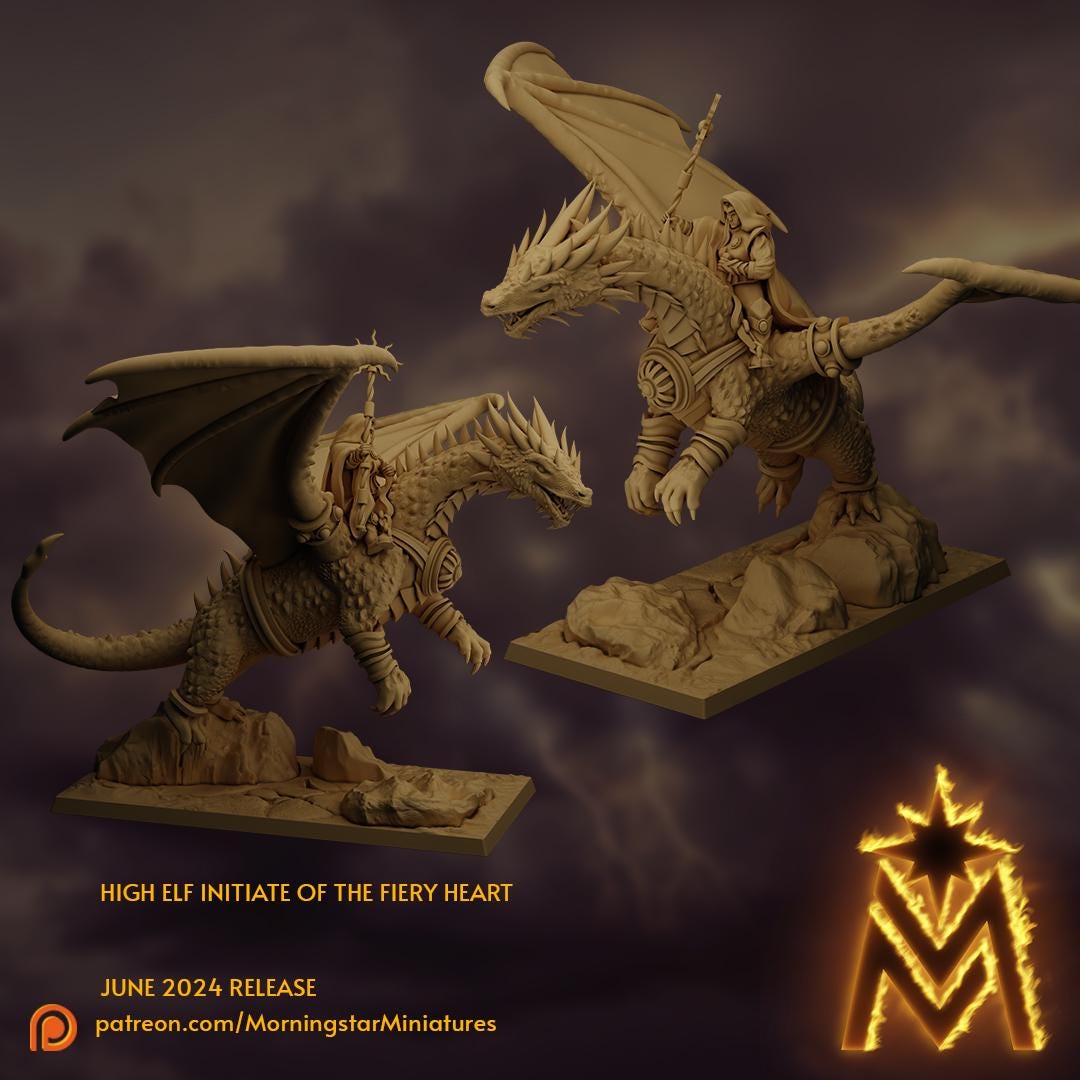 Morningstar Miniatures High Elf Initiate of the Fiery Heart