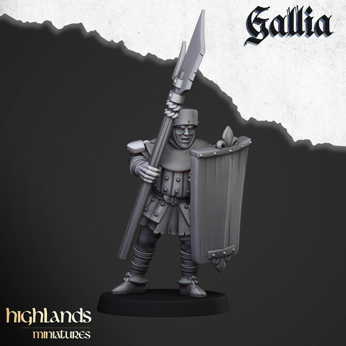 Men-at-Arms of Gallia with Halberds and Shields