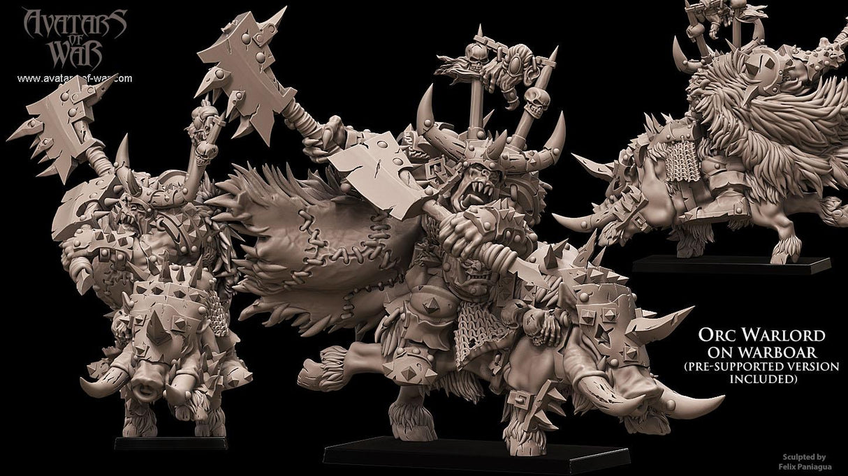 Black Orc Warboss on War Boar
