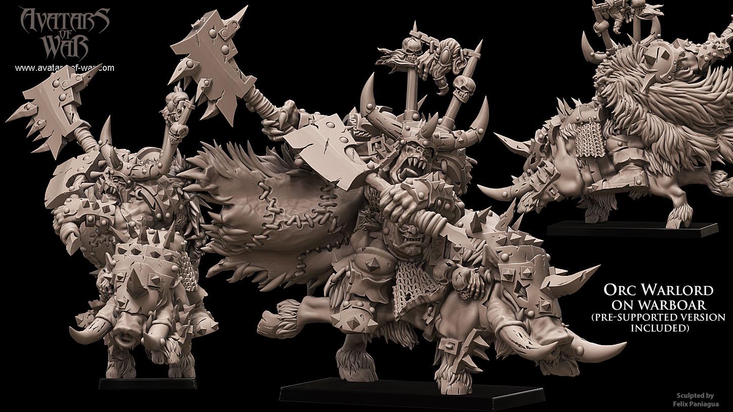 Black Orc Warboss on War Boar