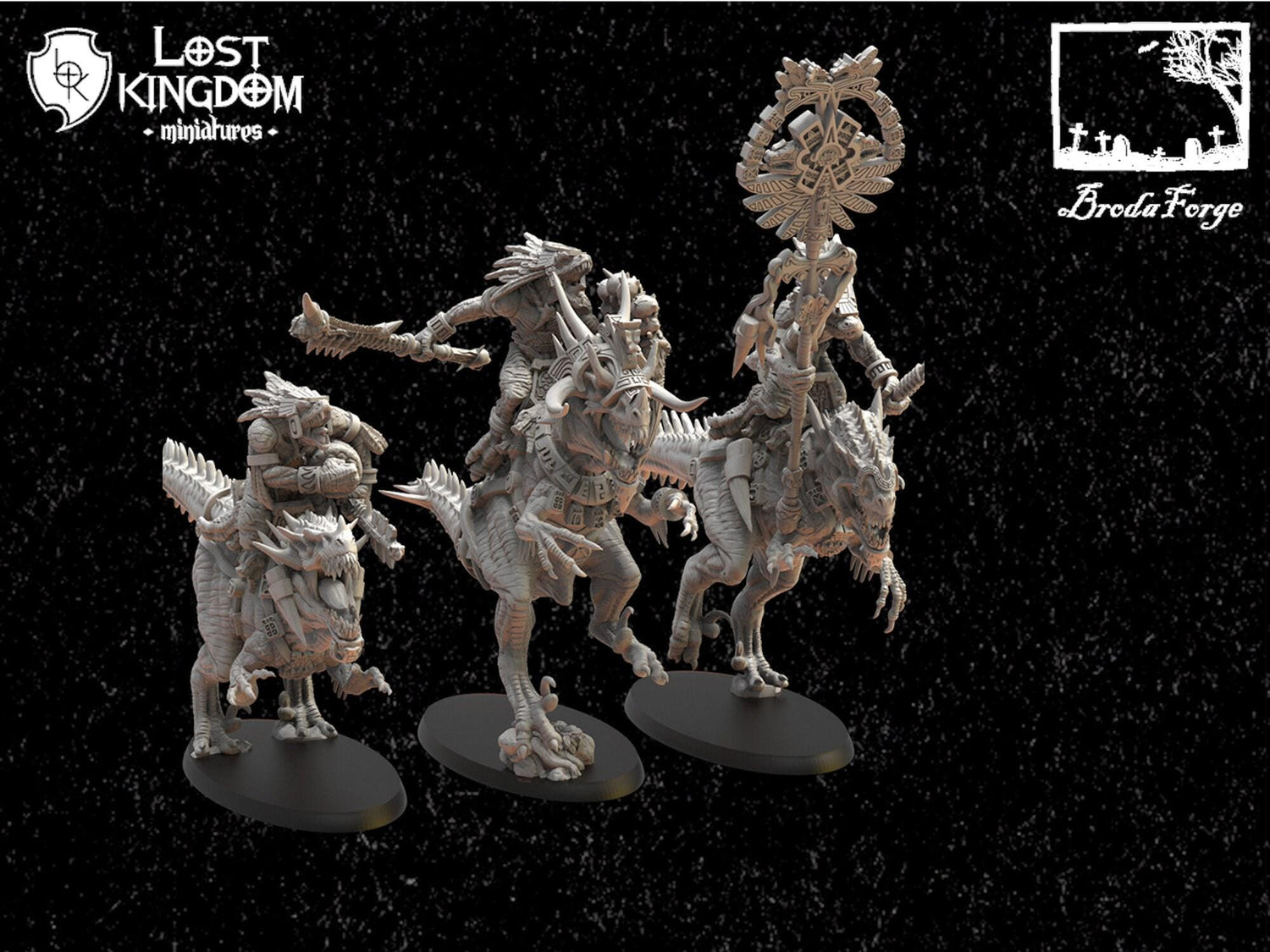 Ezocamatl Knights Command Group Lost Kingdom Miniatures