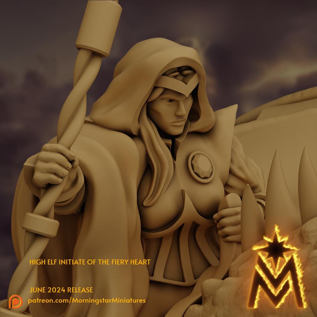 Morningstar Miniatures High Elf Initiate of the Fiery Heart