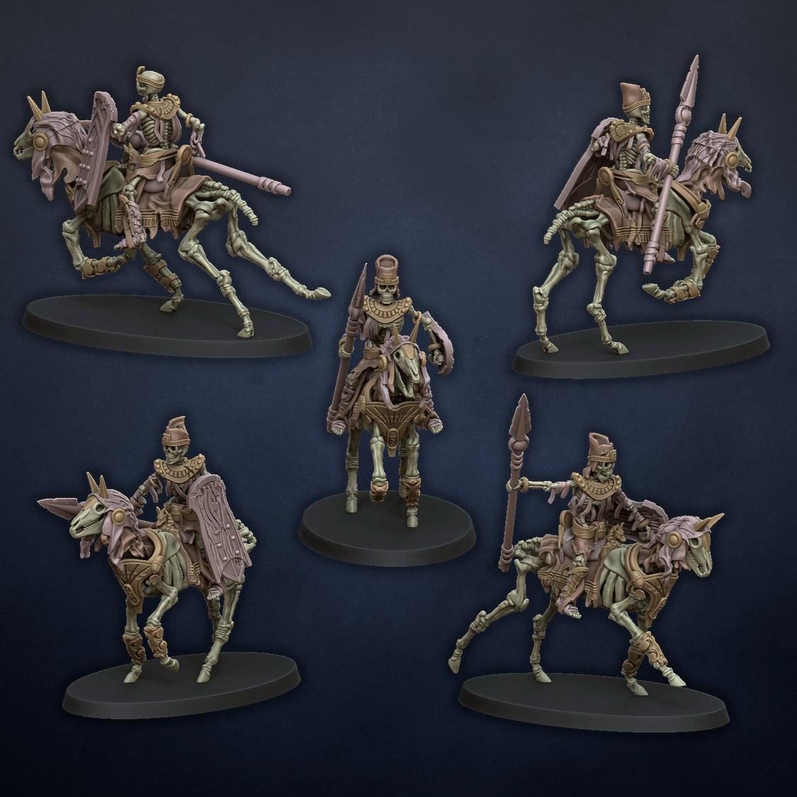 Ancient Skeletal Cavalry with Spears