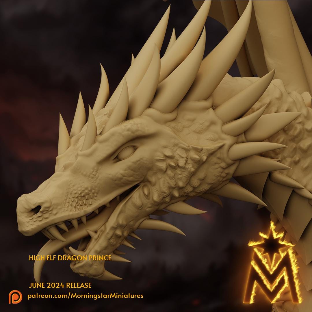 Morningstar Miniatures High Elf Prince on Dragon