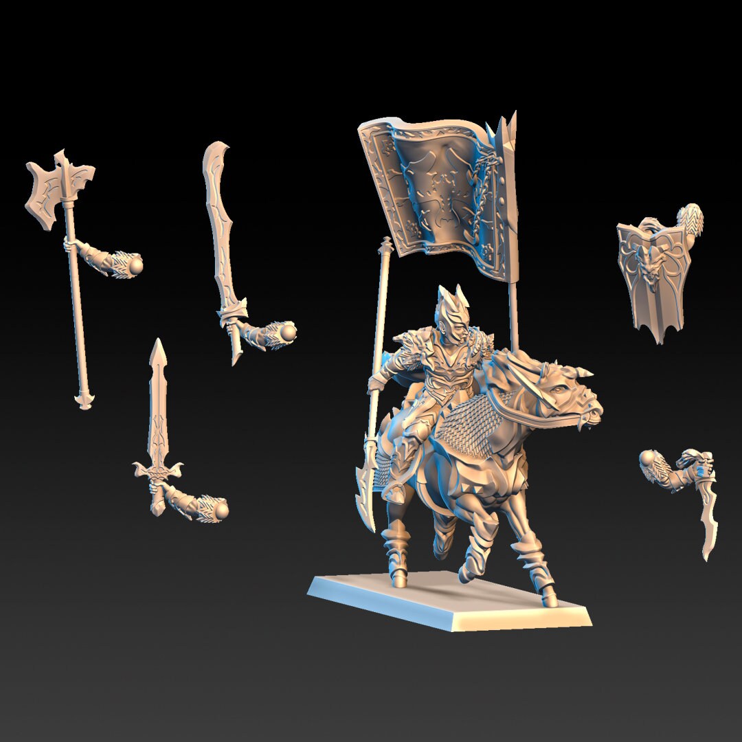 Dread Elves Noble on Horse