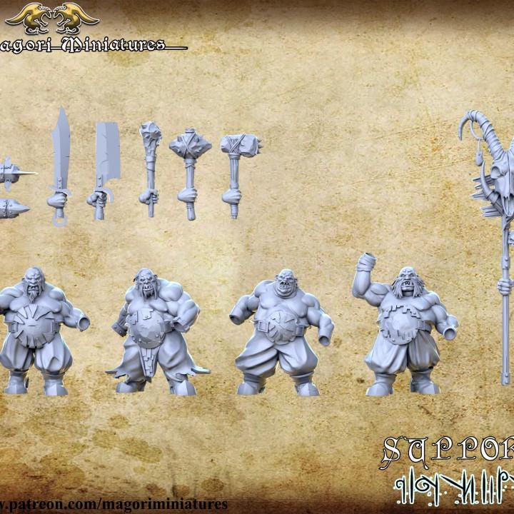 Magori Miniatures Ogres Brutes