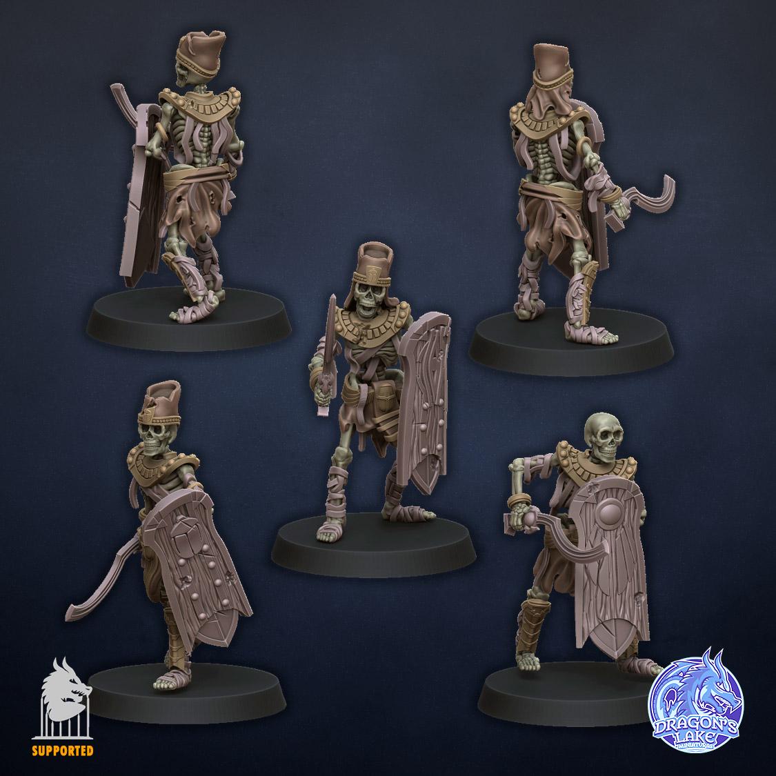 Ancient Skeleton with Hand Weapon