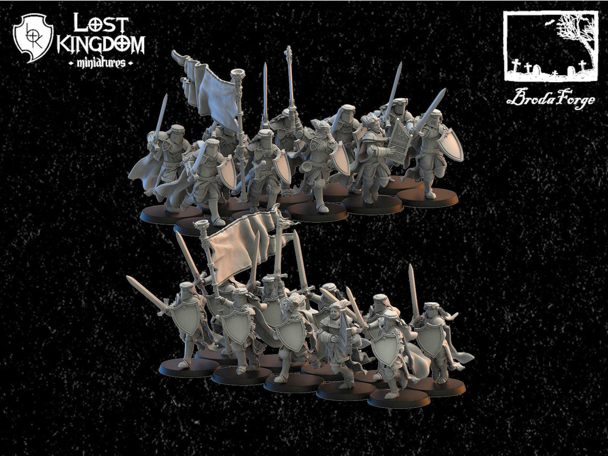 Calix Knights on Foot Lost Kingdom Miniatures