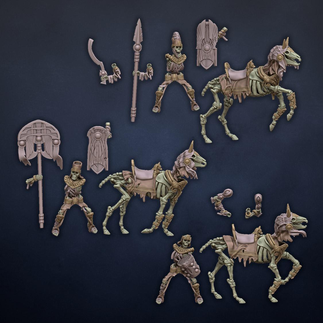 Ancient Skeletal Cavalry with Spears