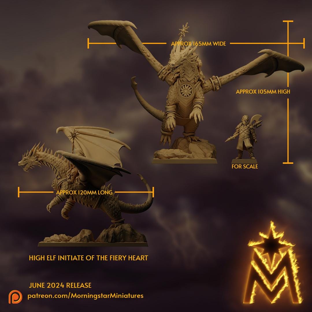 Morningstar Miniatures High Elf Initiate of the Fiery Heart