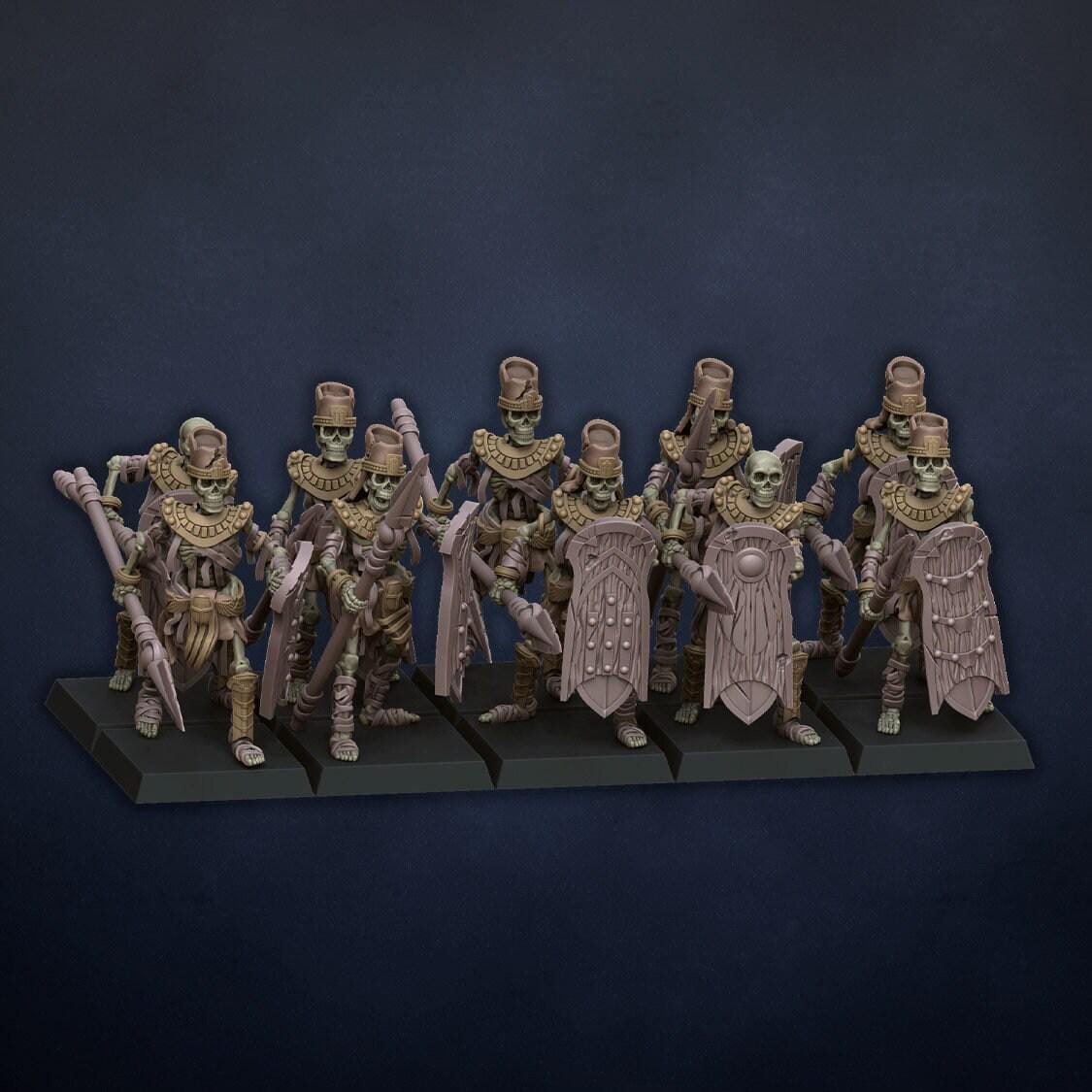 Ancient Skeleton with Spears