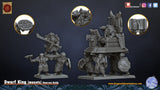 Miniature Dwarf King on War Throne