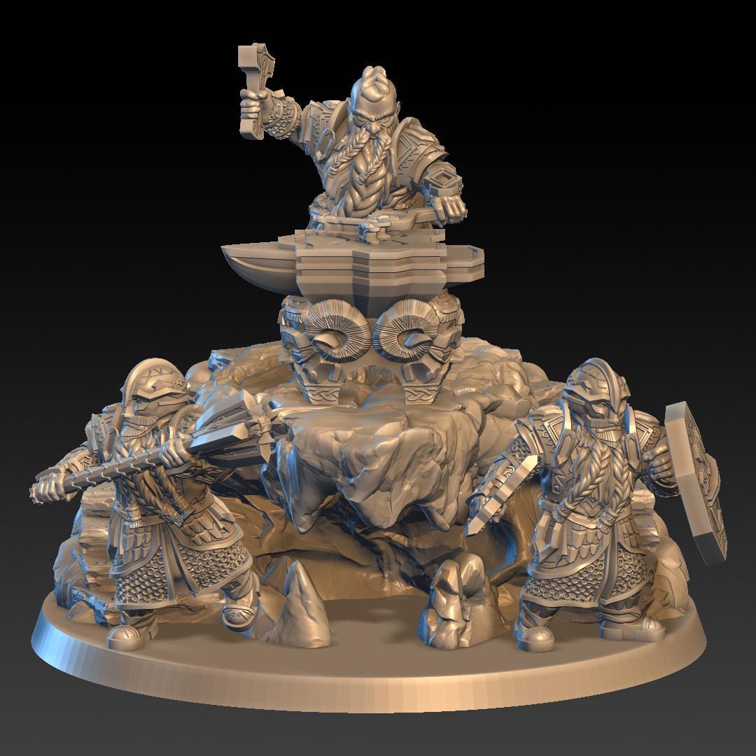 Dwarf Runelord with Anvil