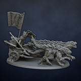 Dread Elves Noble on Raptor Chariot