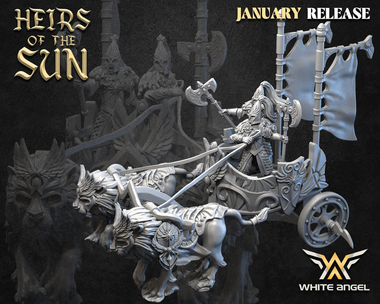 Miniature Chariot of Lions