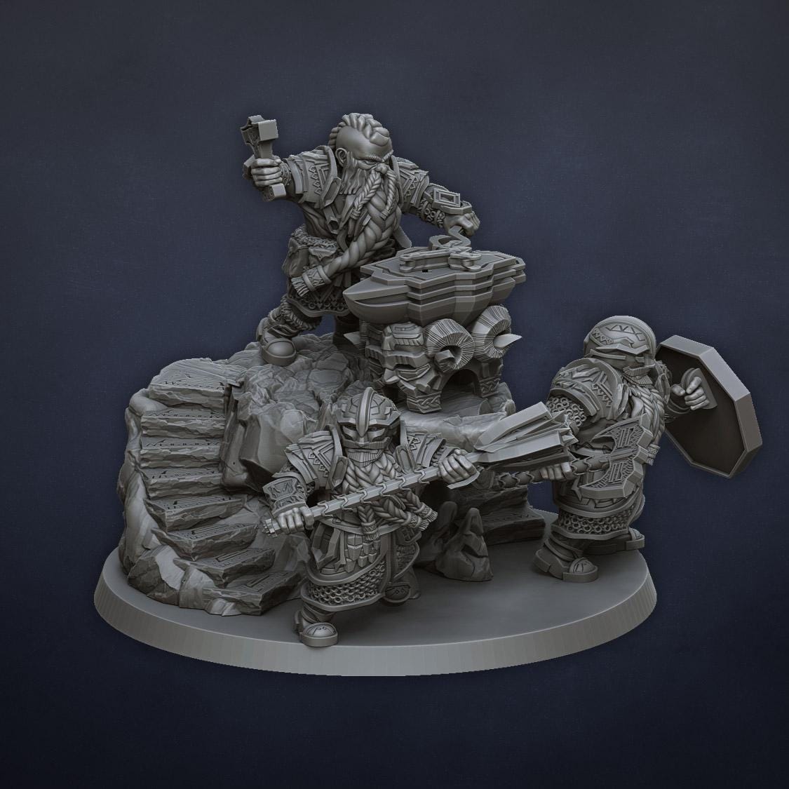 Dwarf Runelord with Anvil