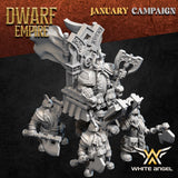 Dwarf King on War Throne