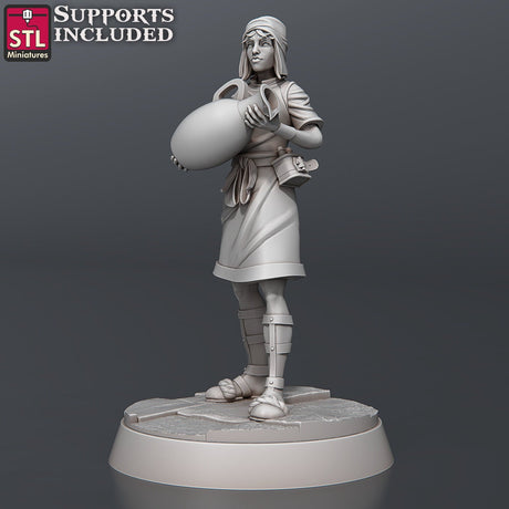 Bathhouse Assistant STL Miniatures - BrodaForge