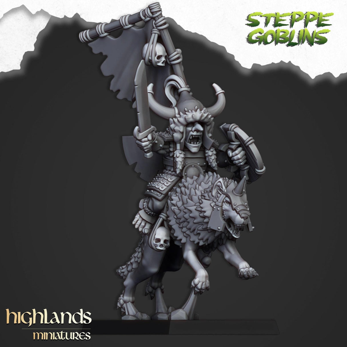 Steppe Goblin Khan on Wolf