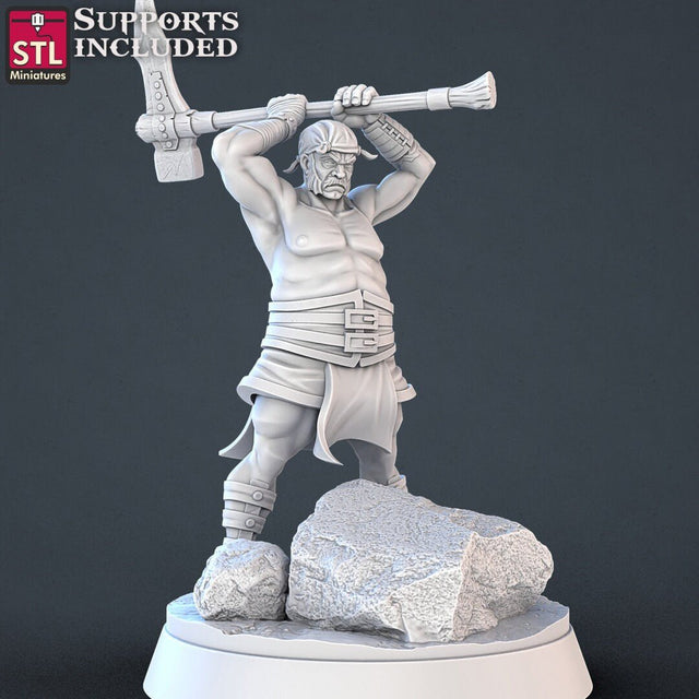 Constructors Set Worker B STL Miniatures - BrodaForge