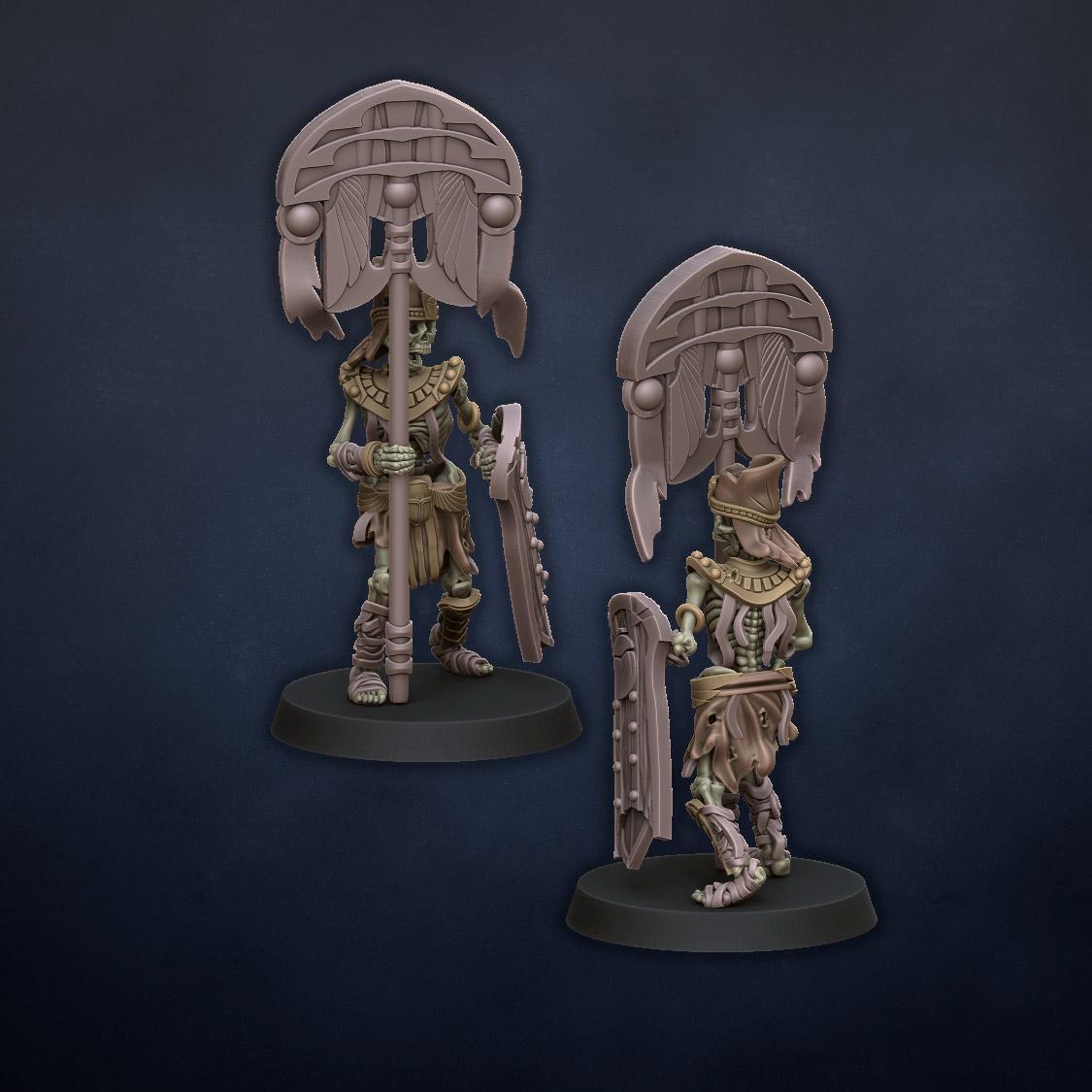 Ancient Skeleton with Spears