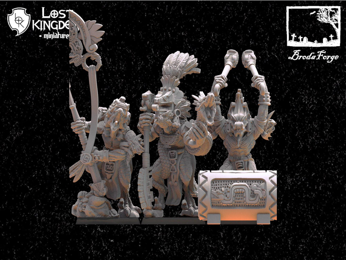 Coatl Guard Command Group Lost Kingdom Miniatures