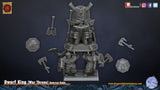 Miniature Dwarf King on War Throne
