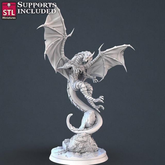 Dragon Hunters Big Dragon A STL Miniatures - BrodaForge