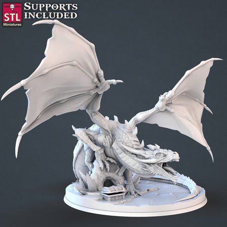 Dragon Hunters Big Dragon B STL Miniatures - BrodaForge