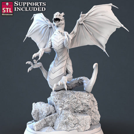 Dragon Hunters Small Dragon A STL Miniatures - BrodaForge