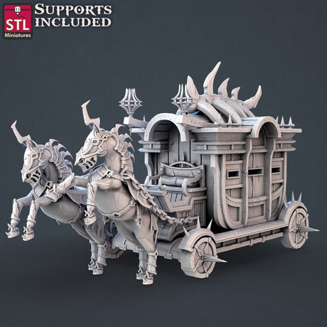 Dragon Hunters Wagon STL Miniatures - BrodaForge