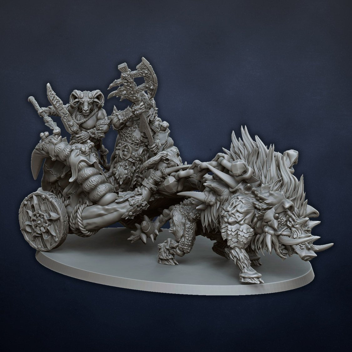 DragonsLake Beast Herds Razortusk Chariot - BrodaForge