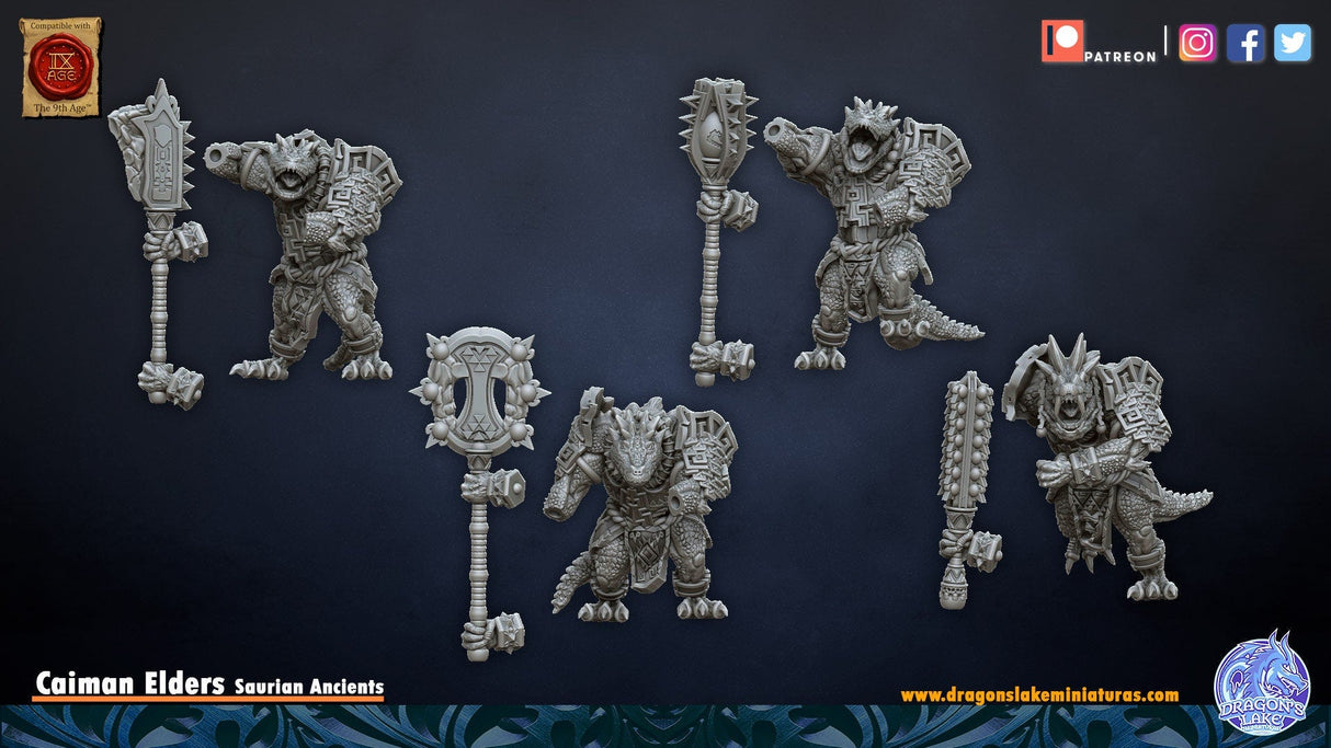 DragonsLake Miniatures Caiman Elders - BrodaForge