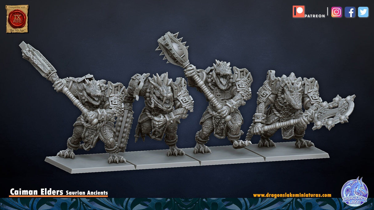 DragonsLake Miniatures Caiman Elders - BrodaForge