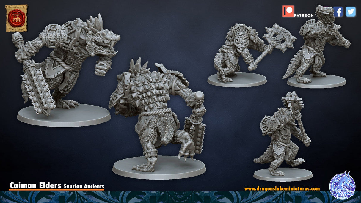 DragonsLake Miniatures Caiman Elders - BrodaForge